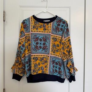 Korean Flower Patterned Blouse